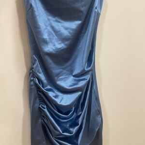Windsor Blue Satin Maxi Dress